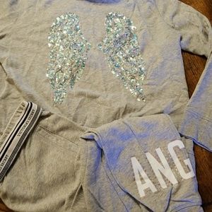 Size large Victoria Secret Gray Hoodie & joggers